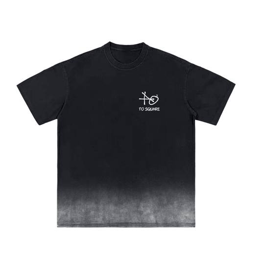 +Not02 Black Vintage Washed Gradient T-Shirt